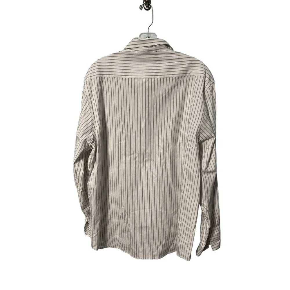 Lucky Brand Long Sleeve Striped Shirt 100% Cotton Size Large - Picture 4 of 5